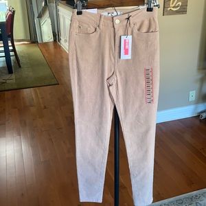 Cream high waisted skinny jeans